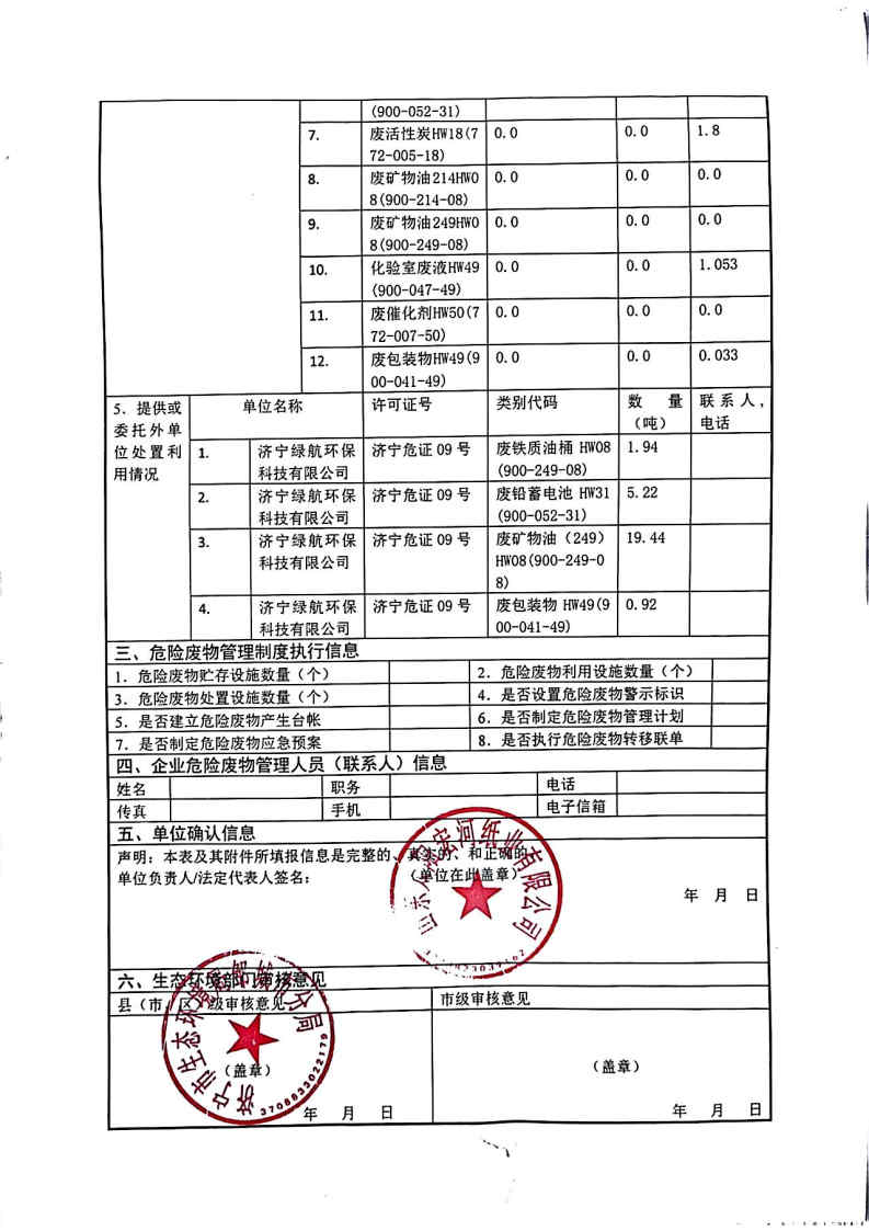 2025年雅博app官方入口宏河纸业危险废物第三季度报表_Page2.jpg